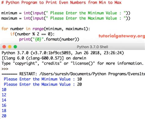 print first n even numbers in python.